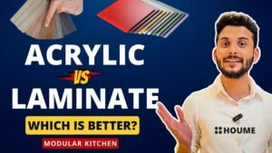 acrylic vs laminate kitchen cabinets in hindi