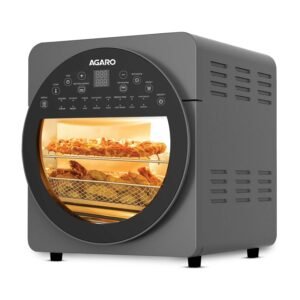 AGARO Elite Air Fryer For Home,14.5L,Rotisserie Convection Oven,1700W,Electric Oven,16 Preset Menus,Digital Display,Touch Control,Bake,Roast,Toast,Defrost,Dehydrate,Keep Warm,Dark Grey,14.5 Liter