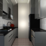 Dark-grey kitchen in Chembur — photo 3