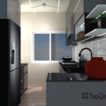 Dark-grey kitchen in Chembur — photo 4