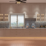 Warm neutral kitchen with island in Bengaluru — photo 4