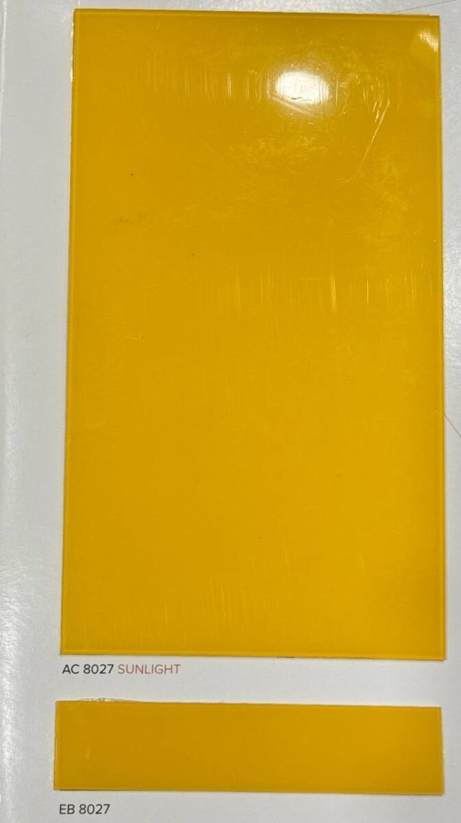 Colour - YELLOW Acrylic - 1.5mm Brand - Alimo 6H AC8027 - SUNLIGHT