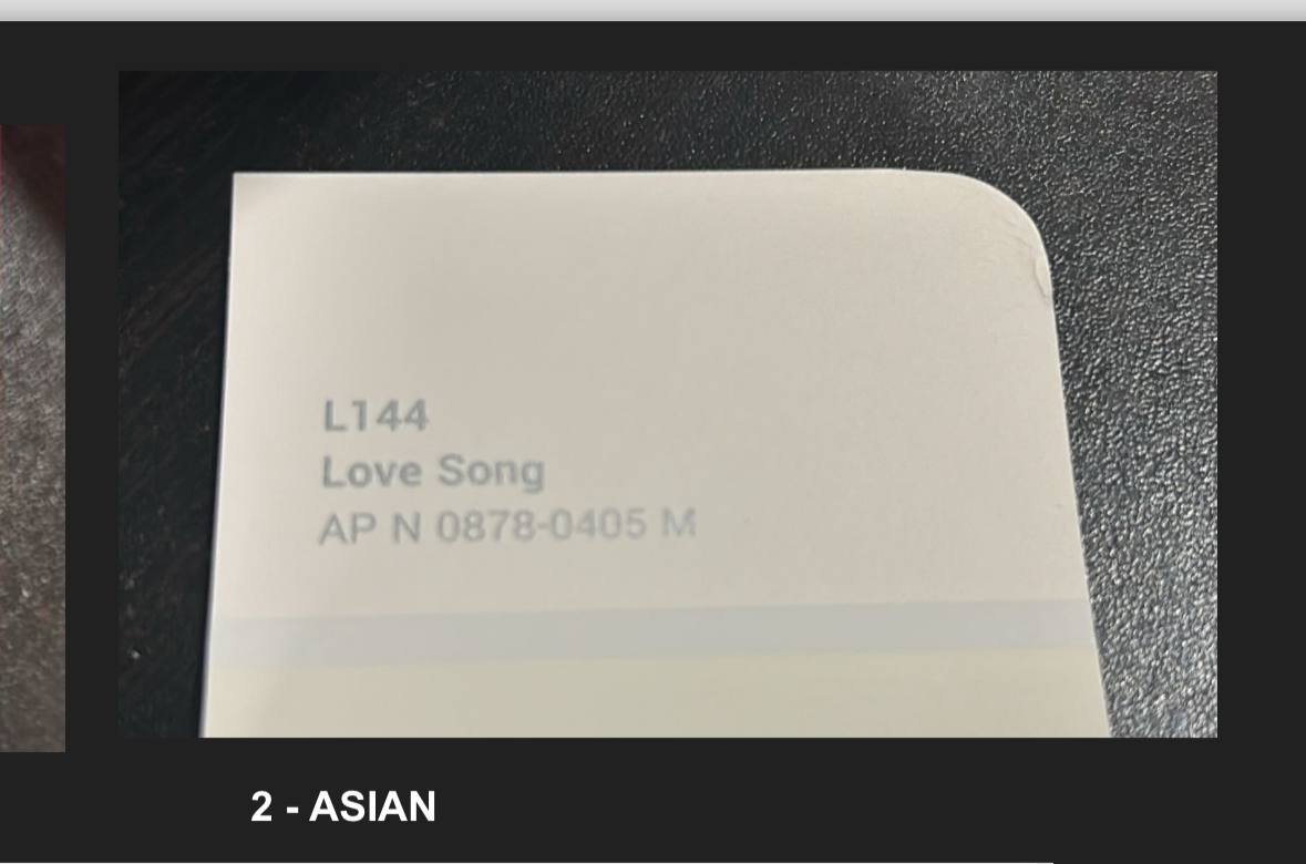 asain love song L144 pain code sample