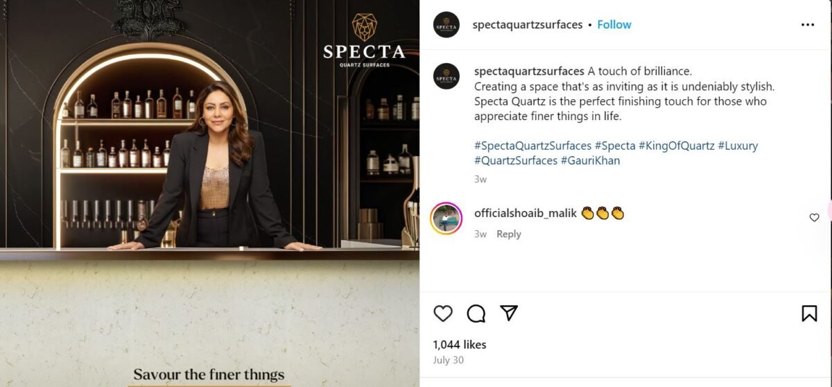 A touch of brilliance. Creating a space that's as inviting as it is undeniably stylish. Specta Quartz is the perfect finishing touch for those who appreciate finer things in life.