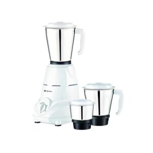 Bajaj Rex Mixer Grinder 500W|Mixie For Kitchen With Nutri-Pro Features|3 SS Mixer Jars For Heavy Duty Grinding|Adjustable Speed Control|Multifunctional Blade System|1 Year Warranty By Bajaj|White 1