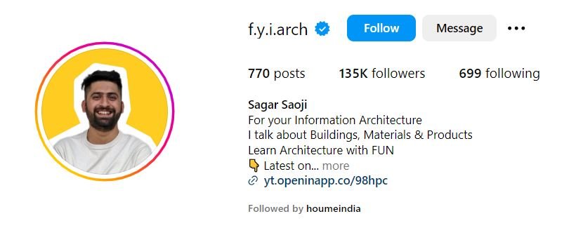 Sagar Saoji (@f.y.i.arch): The Architectural Innovator