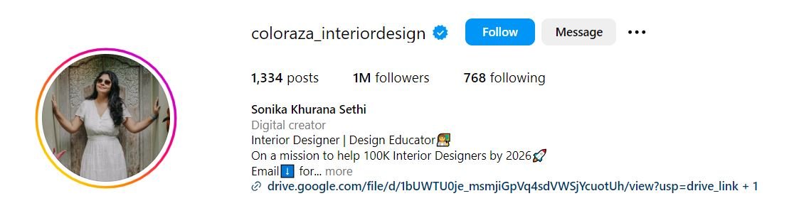 Sonika Khurana Sethi (@coloraza_interiordesign): The Creative Force