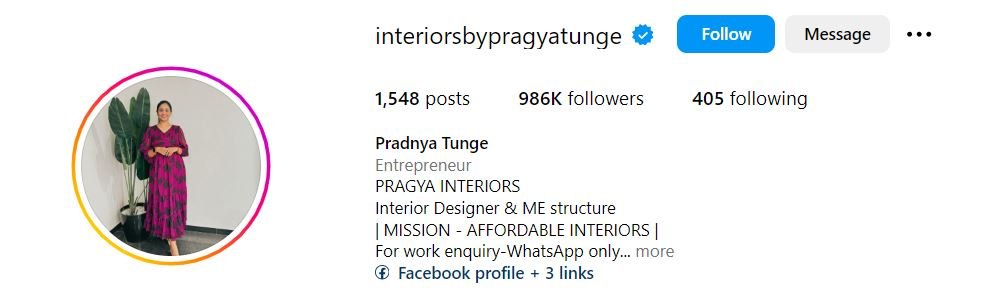 Pradnya Tunge (@interiorsbypragyatunge): A Rising Star