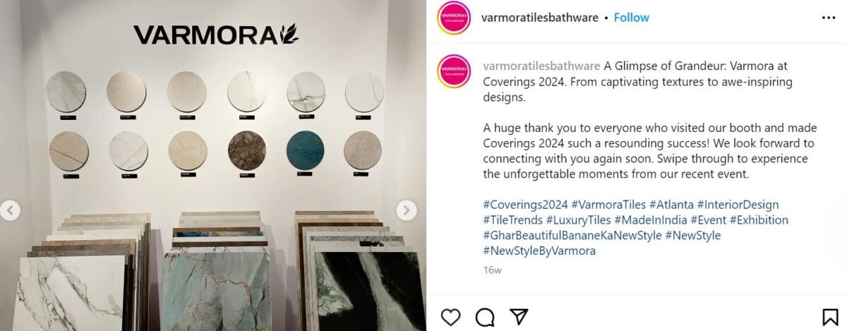 A Glimpse of Grandeur: Varmora at Coverings 2024. From captivating textures to awe-inspiring designs.