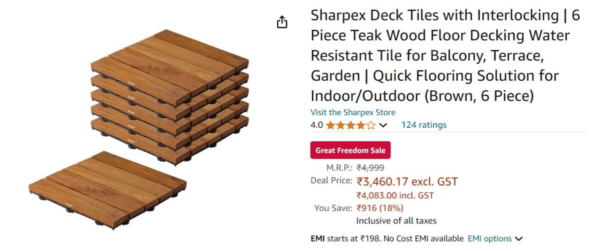 Sharpex Deck Tiles with Interlocking