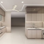 White and warm-grey kitchen in Bengaluru — photo 3