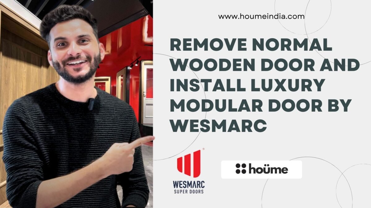 A modern home showcasing sleek, grey modular doors from Wesmarc Super Doors.