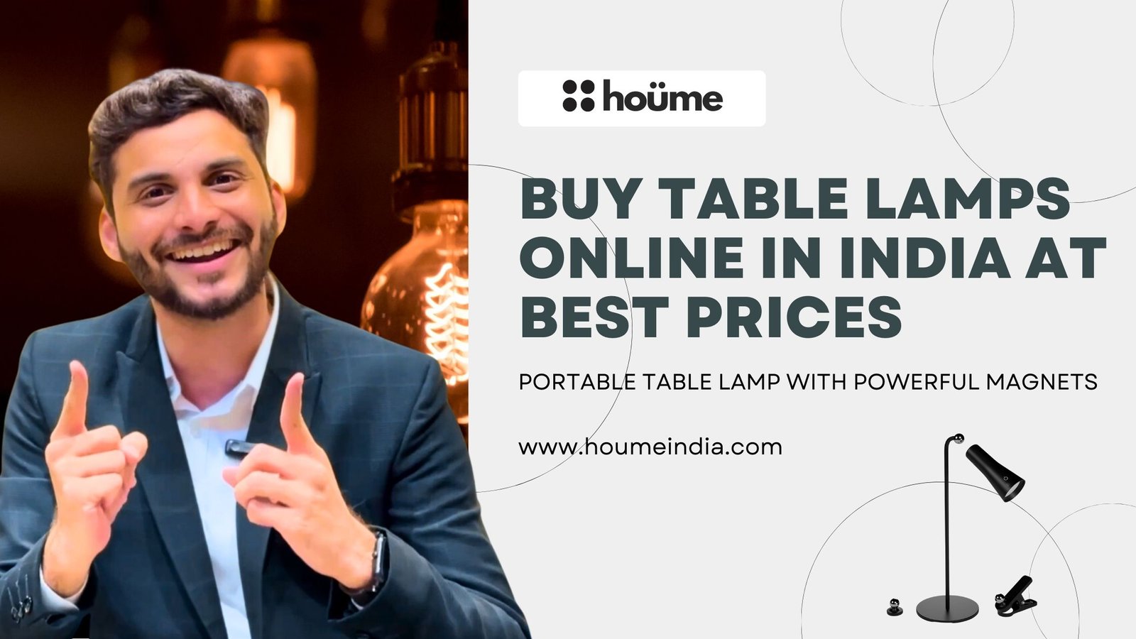 A stylish table lamp with a sleek design and a convenient USB charging port.