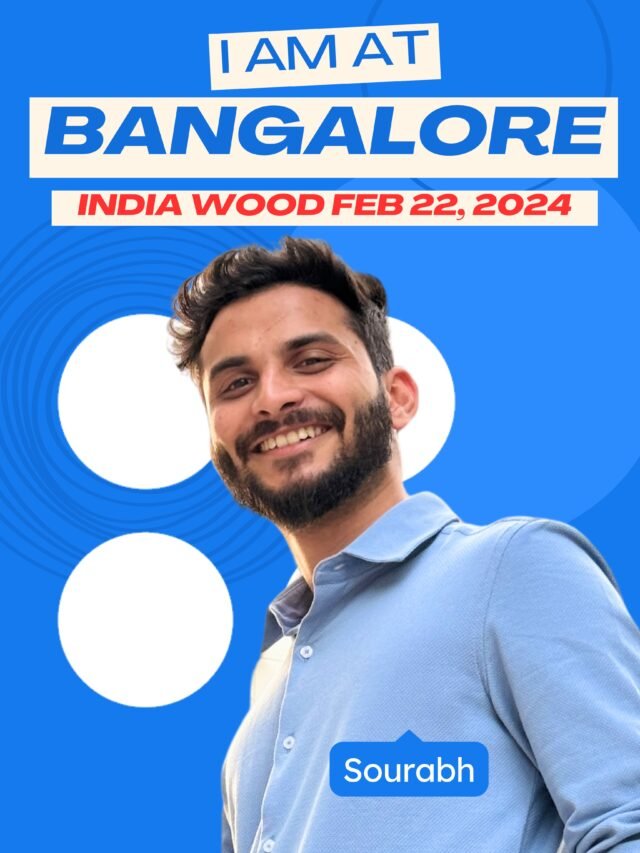 Sourabh Jain at the India Wood Trade Show in Bangalore, February 2024.