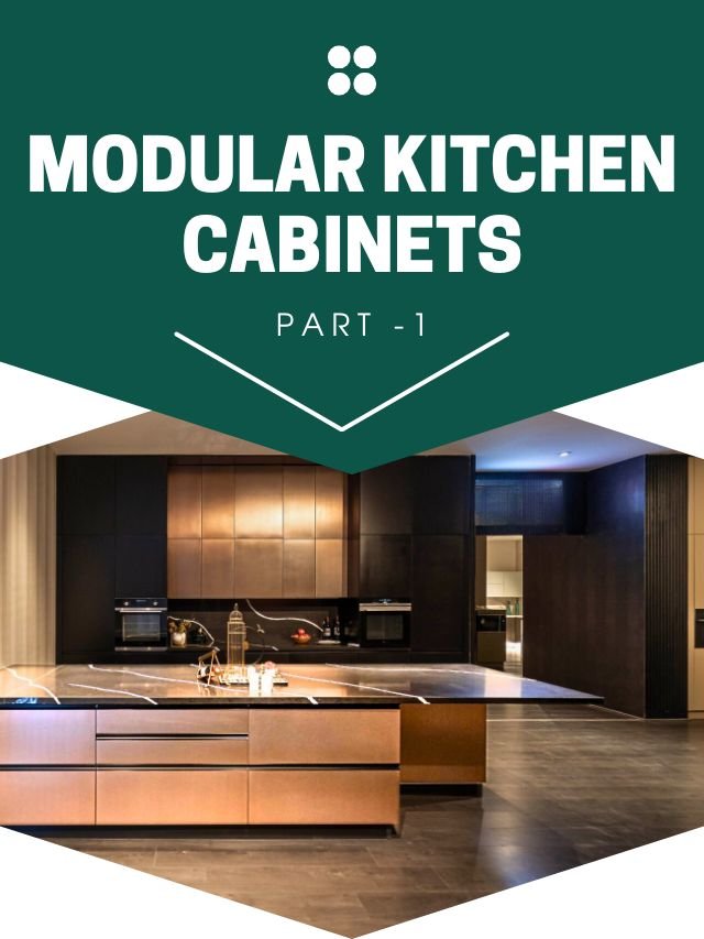 A luxurious modular kitchen featuring a large island, sleek cabinets, and modern appliances.