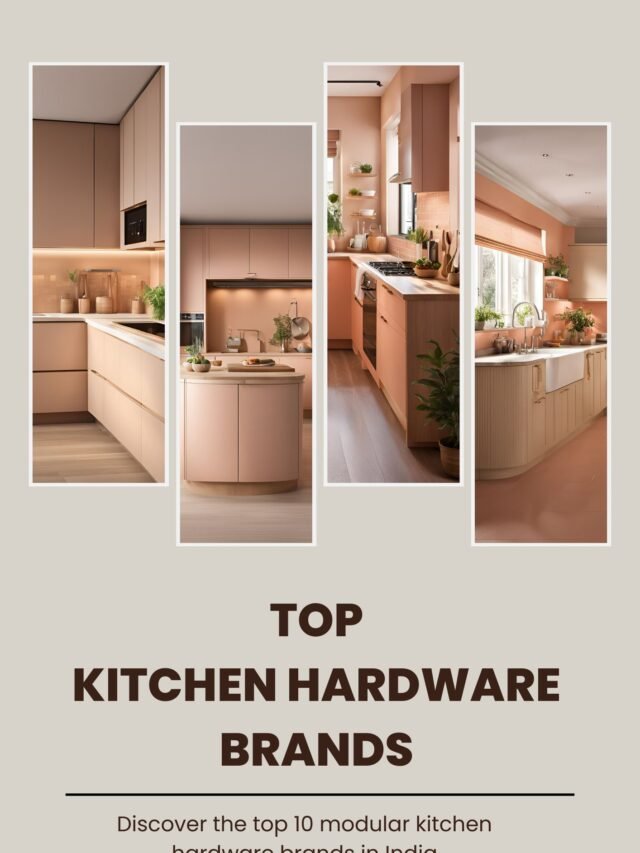 A collage of modern kitchens featuring various cabinet styles, hardware, and layouts.