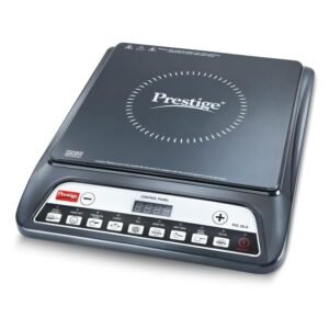 Close-up of the Prestige PIC 20.0 Induction Cooktop control panel, highlighting its easy-to-use buttons and digital display.