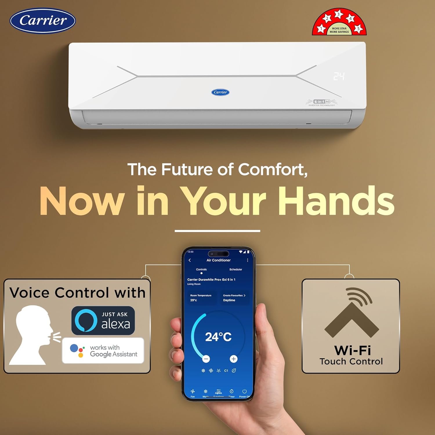 Carrier 1.5T 5★ AI Flexicool AC (CAI18ES5R34F0) - Jethalal - View 3