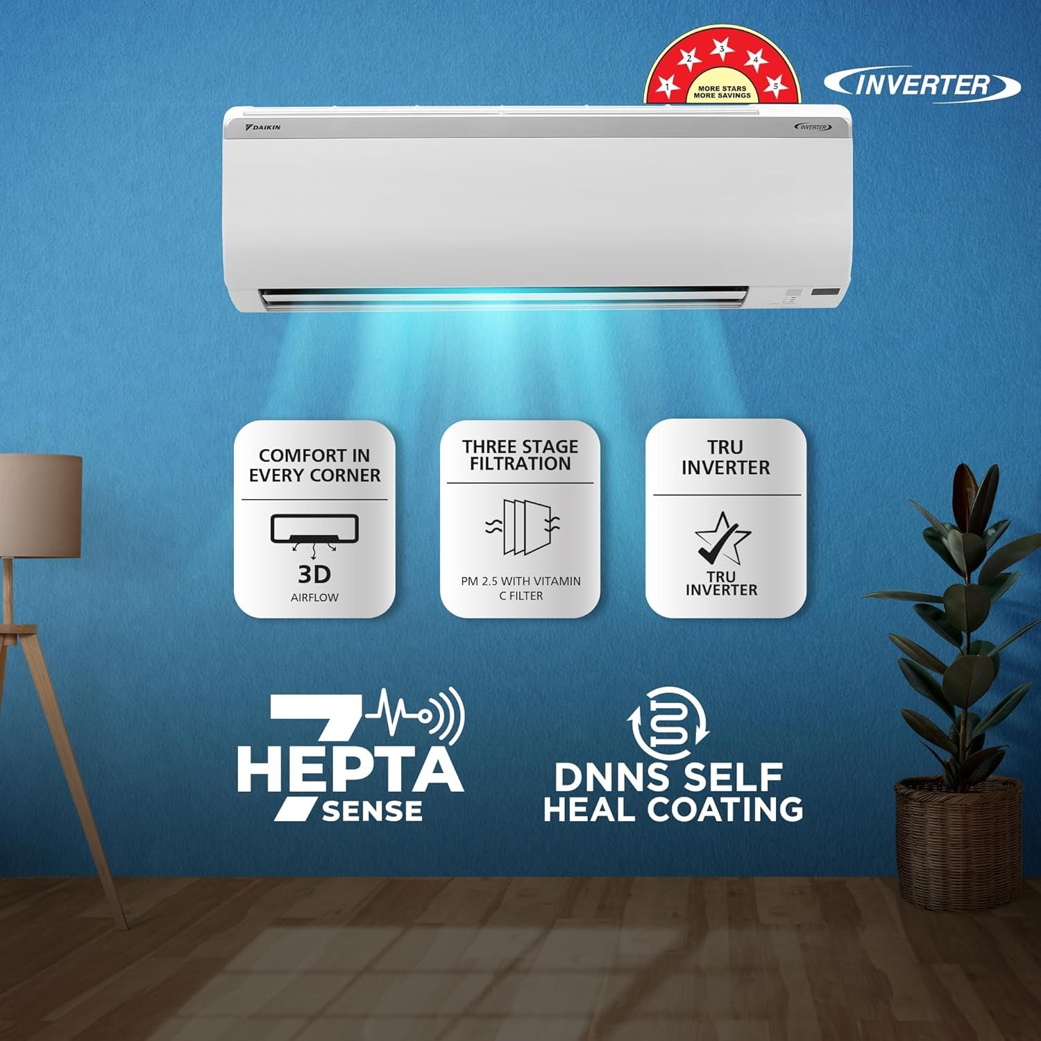 Daikin 1.5 Ton 5★ Inverter AC (MTKM50U) - Jethalal - View 3