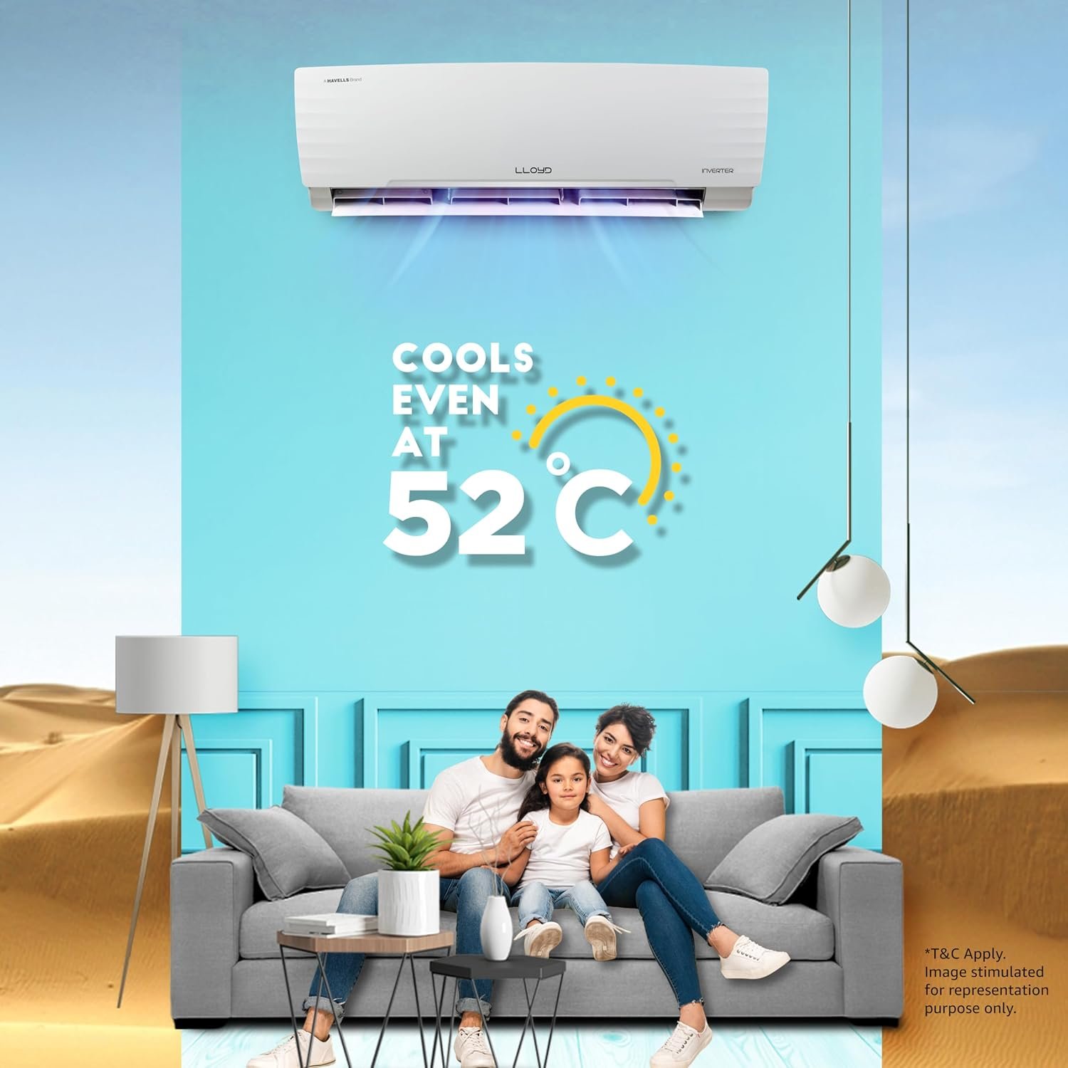 Lloyd 1.5 Ton 3★ Inverter AC (GLS18I3FWAGC) - Bhide