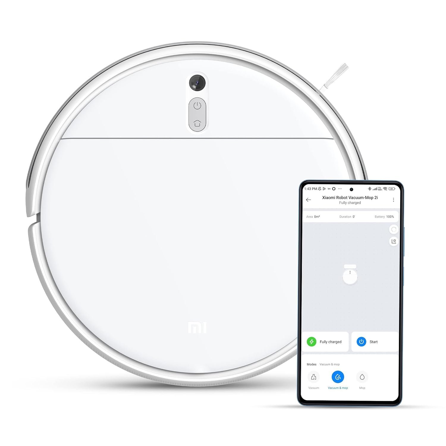 Click to enlarge. Mi Robot Vacuum Mop 2i product image - Front view. Mi Robot Vacuum Mop 2i - Front view
