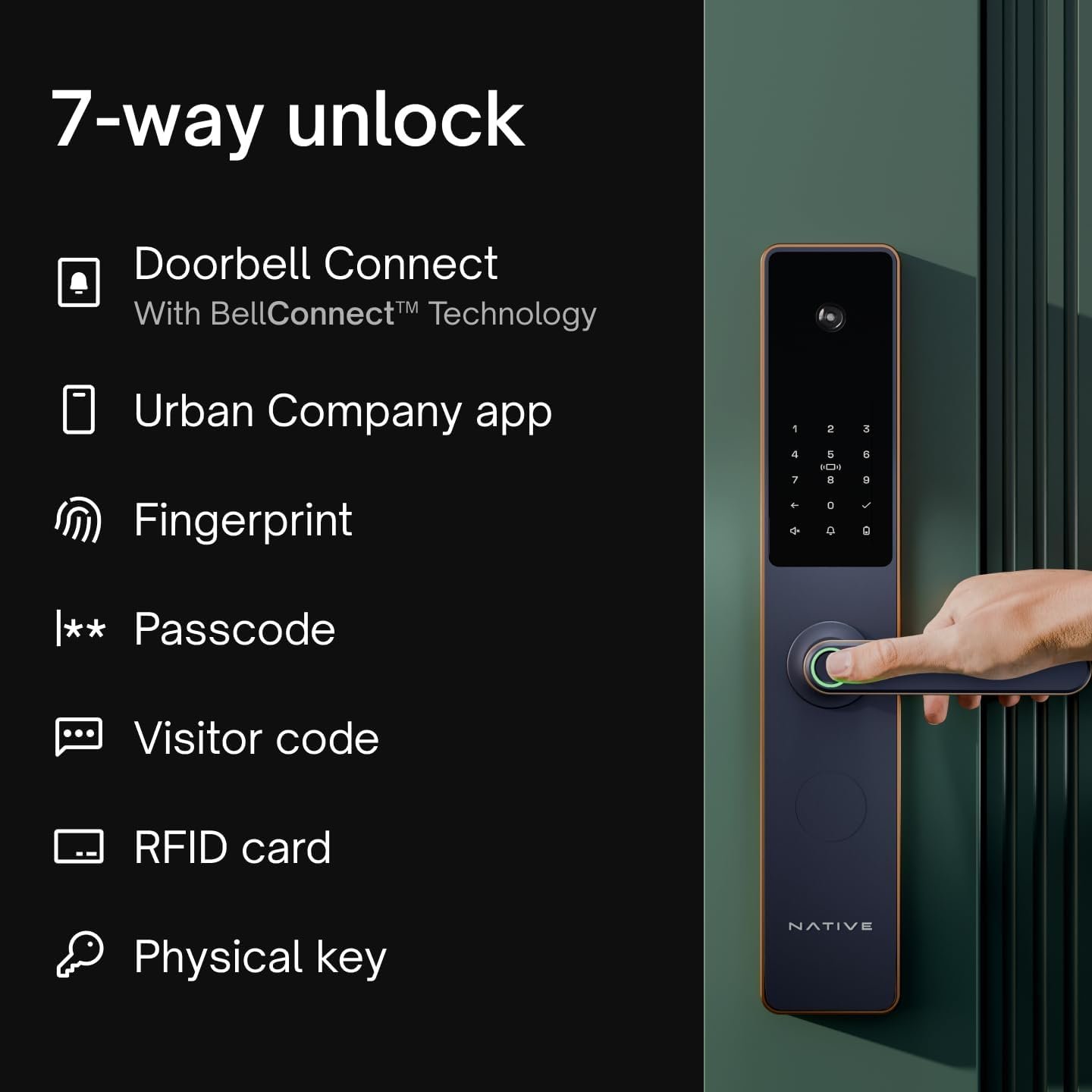 Camera unlock feature of the Native Lock Pro. Native Lock Pro - Camera Unlock