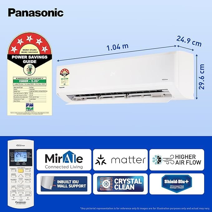 Panasonic 1.5T 5★ Wi-Fi Inverter AC (NU18AKY5WX) - Jethalal - View 2