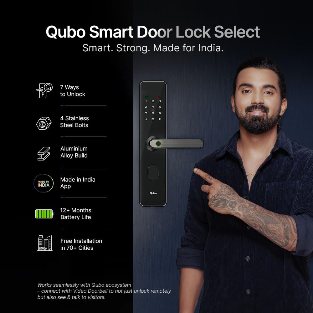 5-bolt security mechanism of the QUBO lock. QUBO Lock - 5-Bolt Security