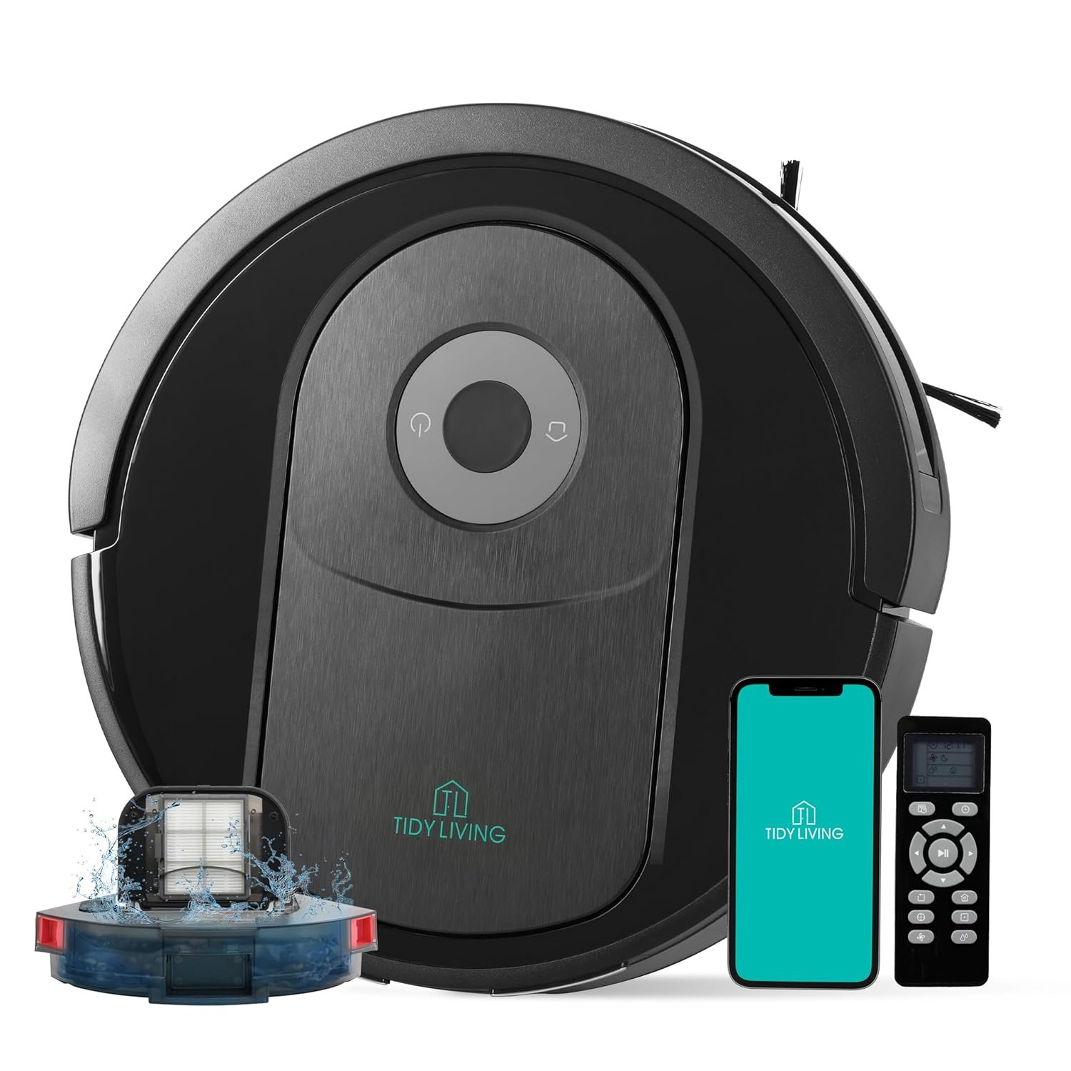 Click to enlarge. Robot Vacuum & Mop Combo 4000Pa product image - Front view. Robot Vacuum & Mop Combo 4000Pa - Front view