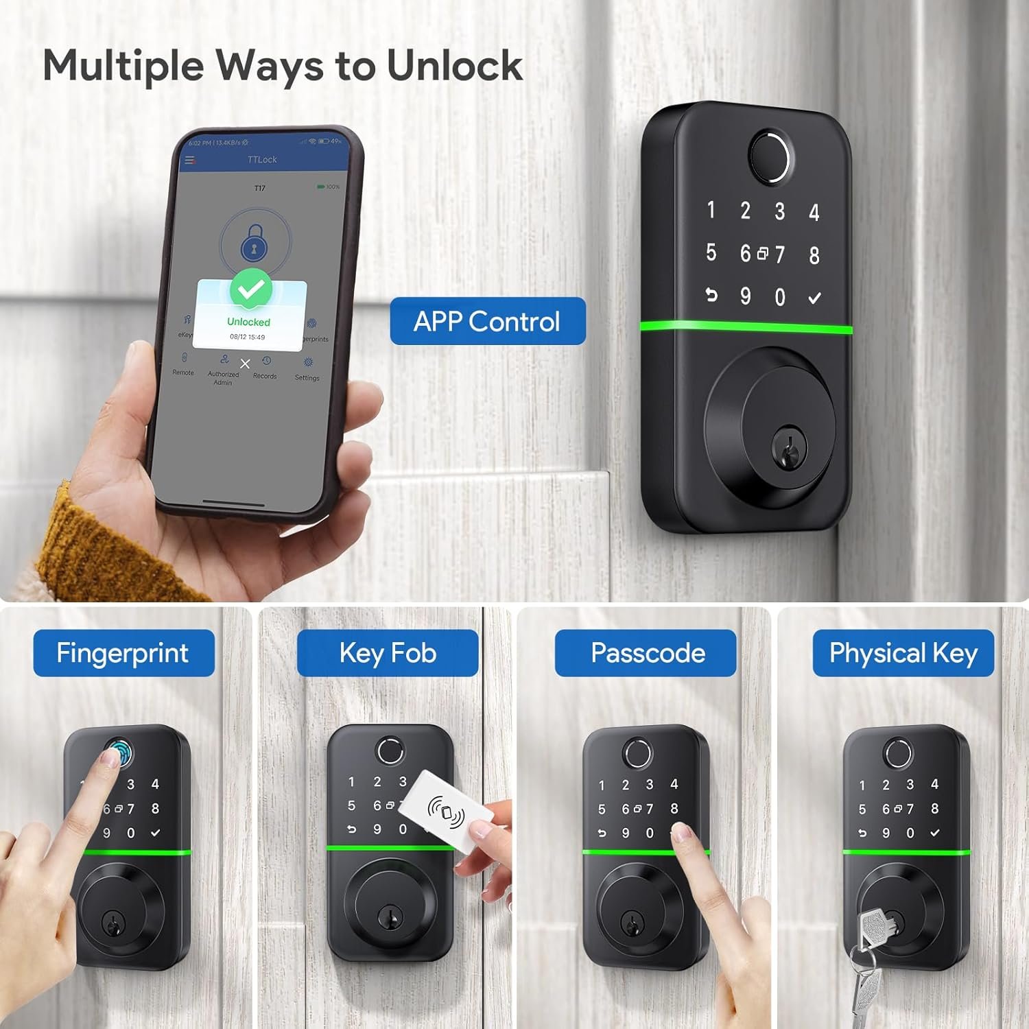 Tactile keypad for PIN entry. Smart Deadbolt - Tactile Keypad