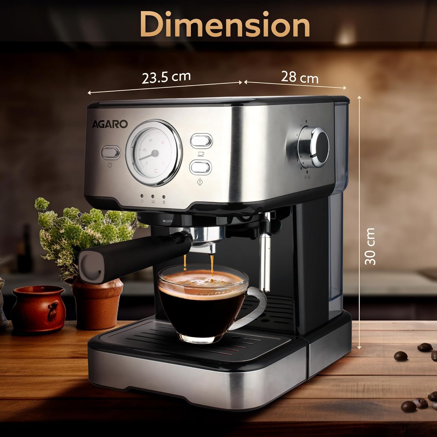 Agaro Imperial Espresso Coffee Maker product image. Agaro Imperial Espresso Coffee Maker