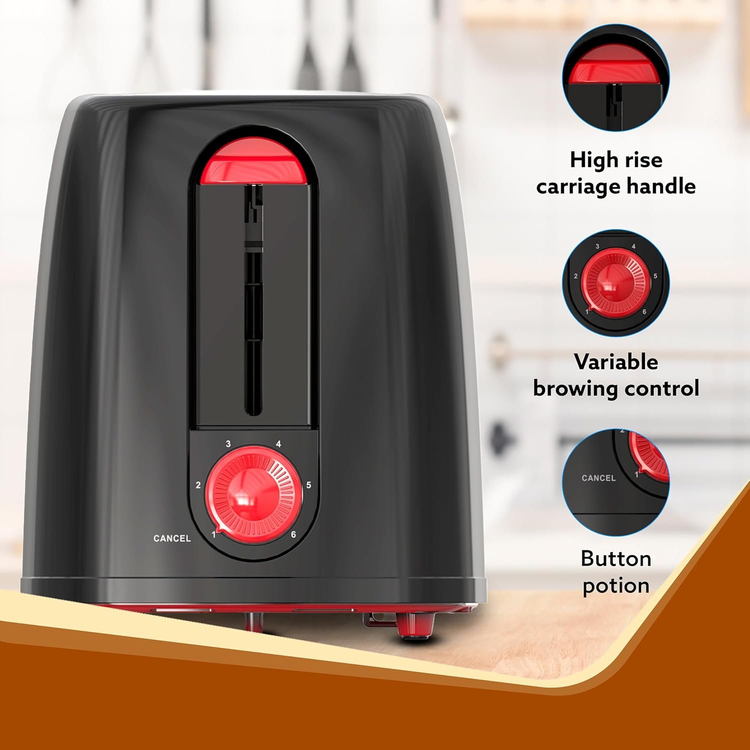 The removable crumb tray of the AGARO Olympia for easy cleaning.