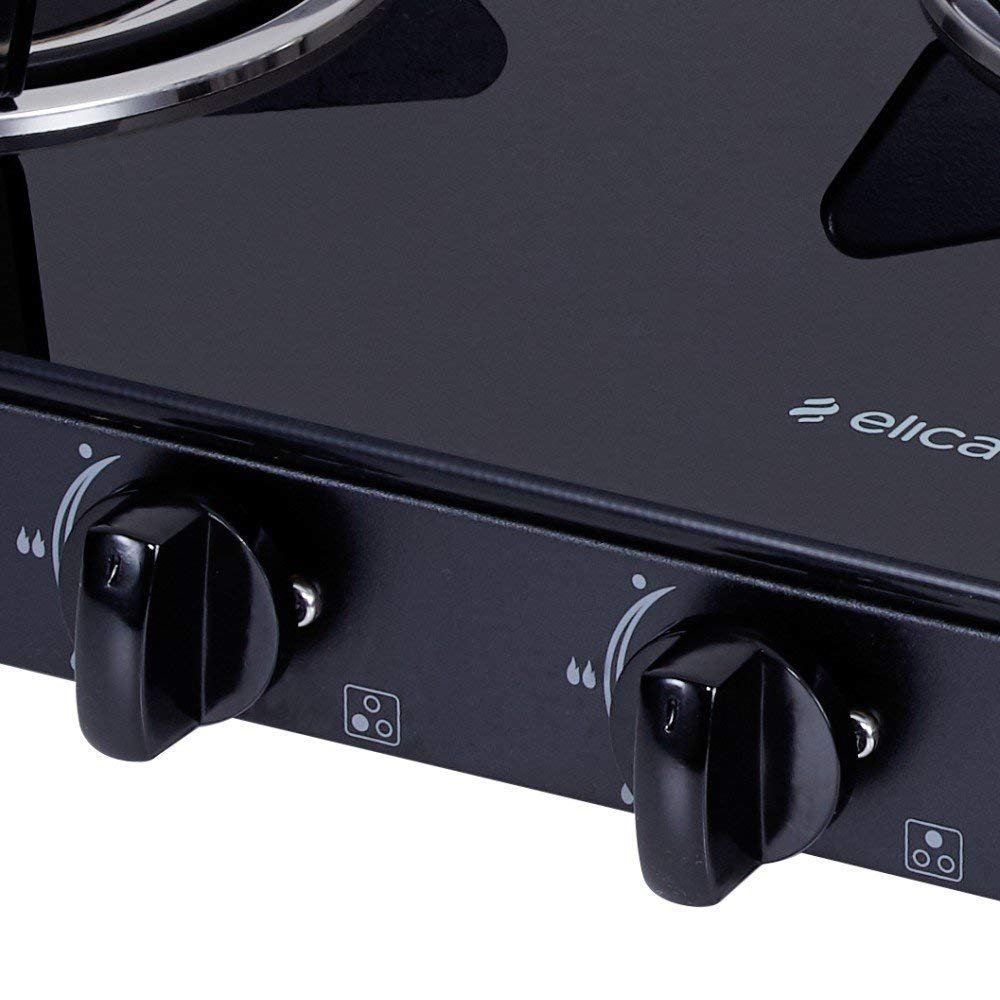 Side view of the Elica Vetro gas stove.