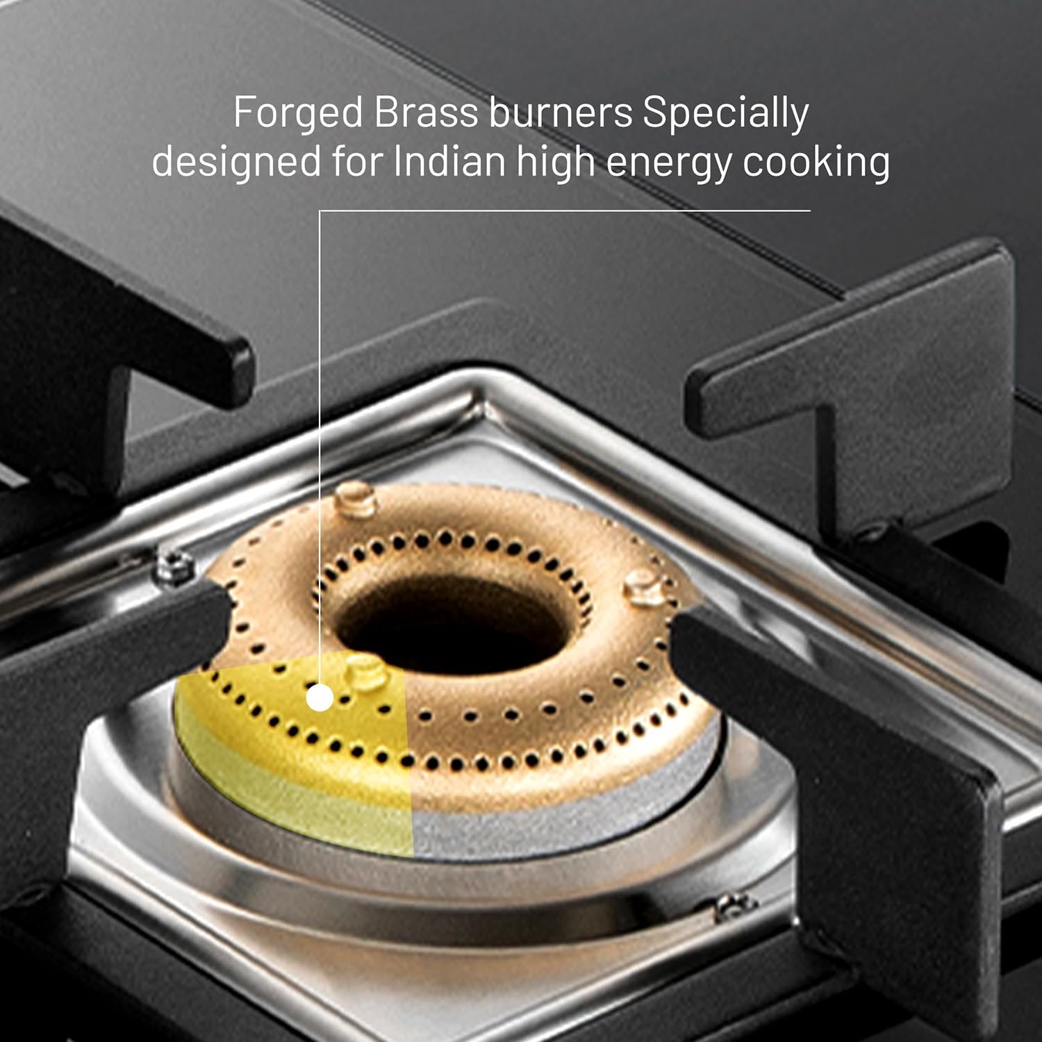 The heavy-duty pan supports on the Glen Ultra-Slim stove.