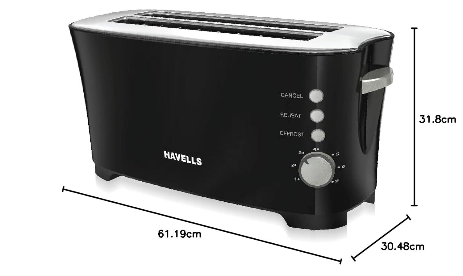 Havells Feasto 4S four slots view.