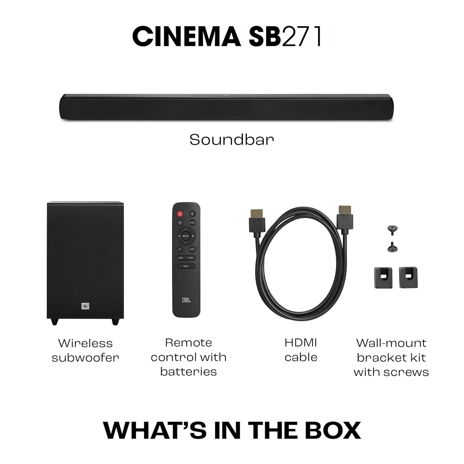 Product image of JBL Cinema SB271 (220W, 2.1Ch). JBL Cinema SB271 (220W, 2.1Ch)