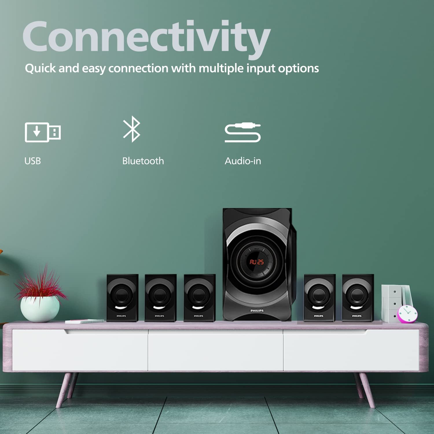 Product image of Philips Audio SPA8000B/94 (120W, 5.1Ch). Philips Audio SPA8000B/94 (120W, 5.1Ch)