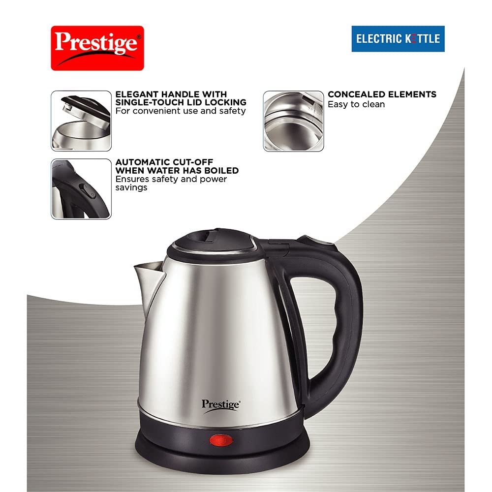 Demonstration of pouring water from the Prestige kettle.