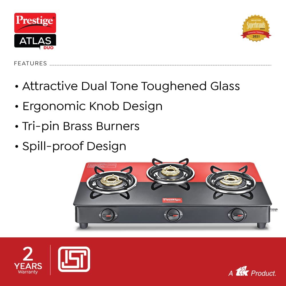 The easy-to-use ergonomic knobs of the Prestige Atlas Duo.