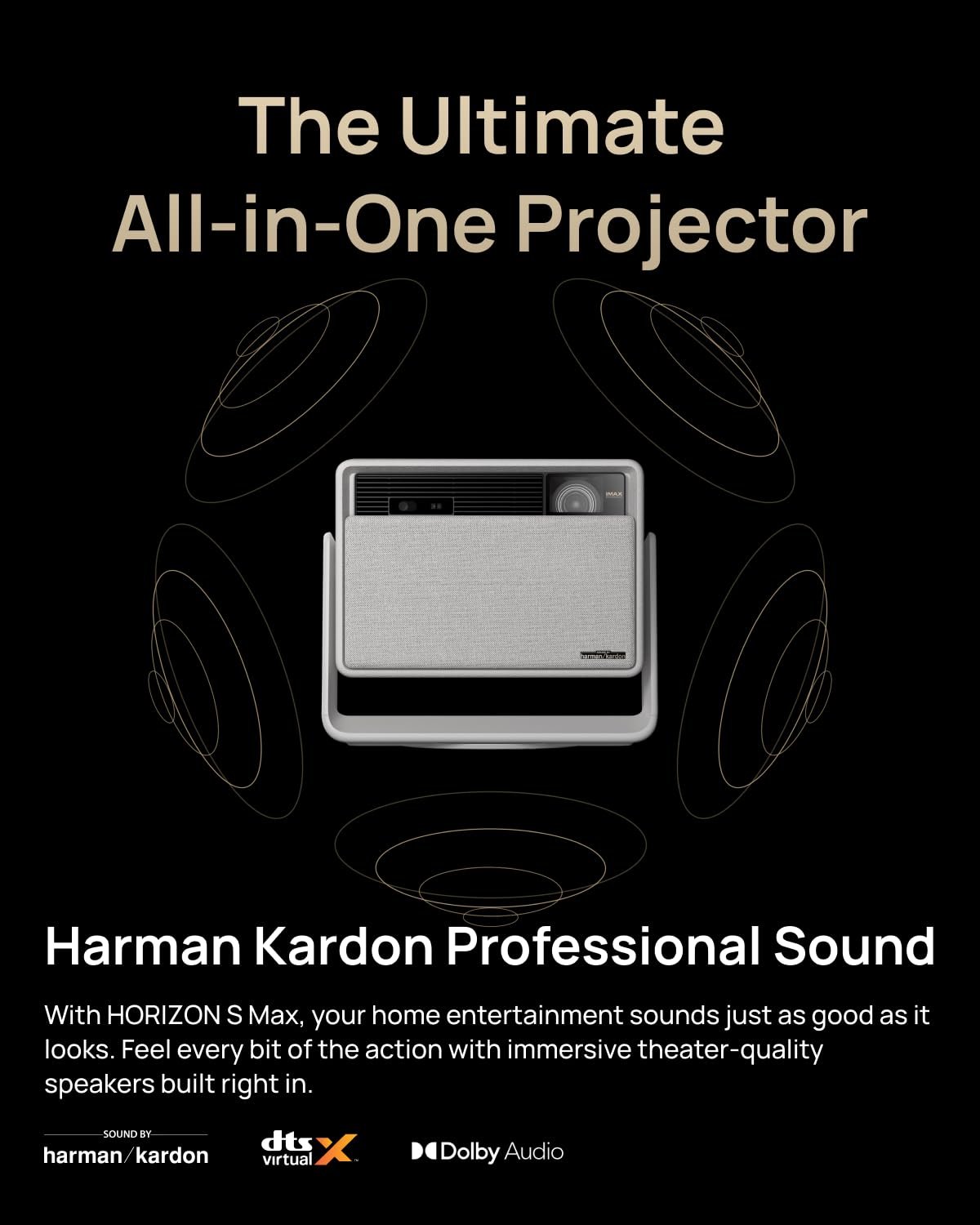 A close-up shot of the Horizon Ultra's premium build quality and materials. XGIMI Horizon Ultra 4K Projector - Premium Build