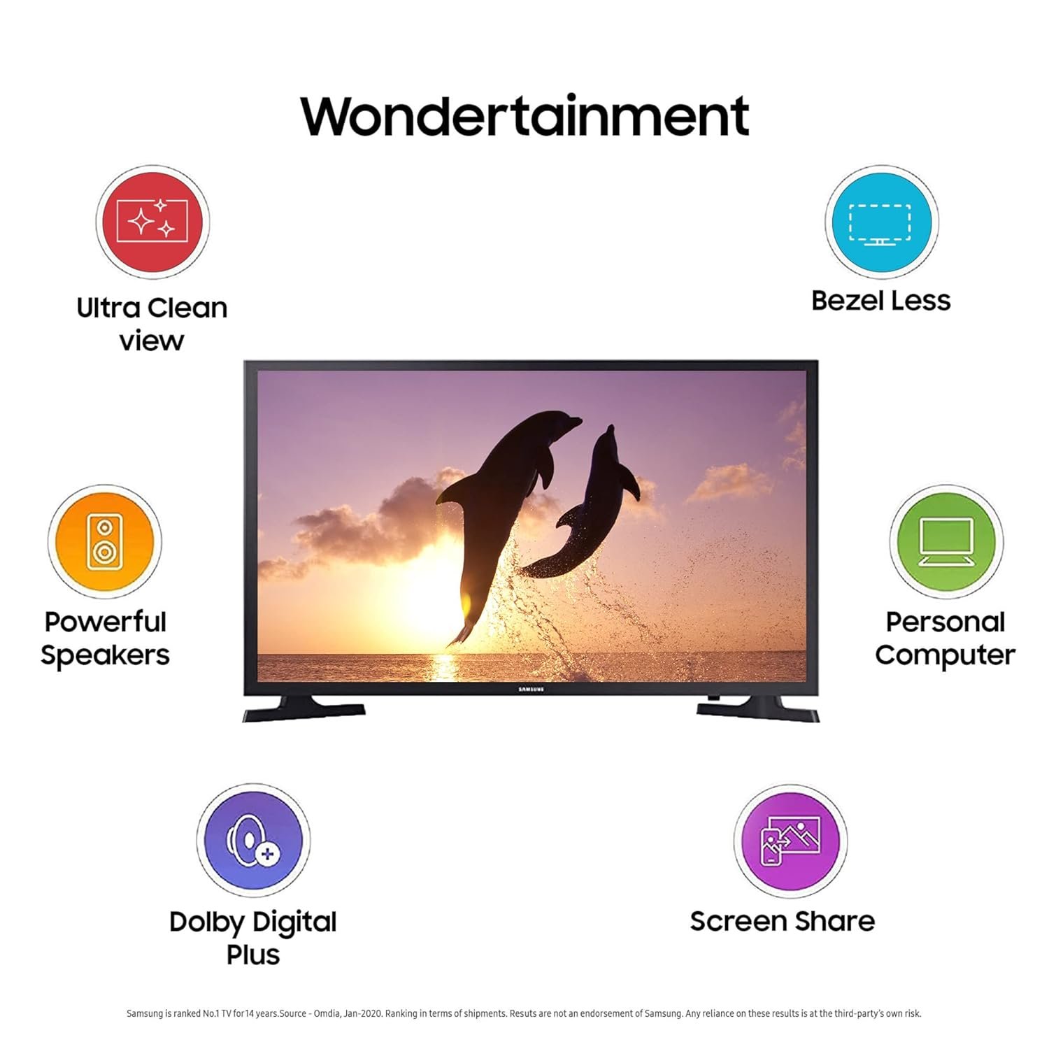 The Tizen operating system interface on the Samsung TV.