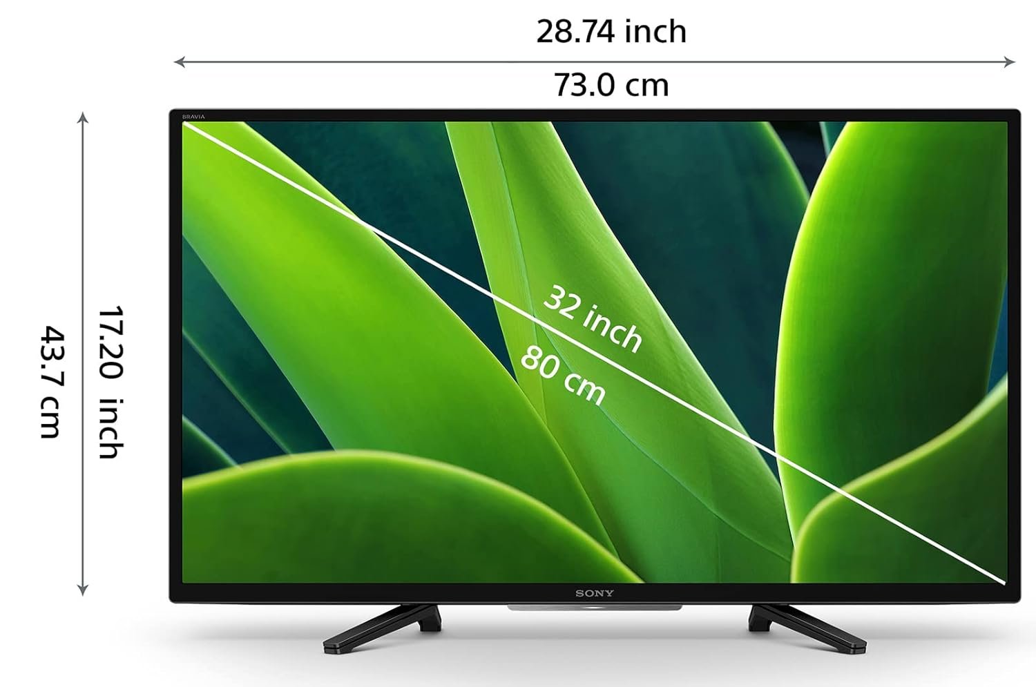 The Google TV user interface as seen on the Sony W830K screen.