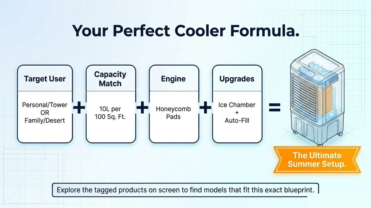 Common mistakes to avoid when buying an air cooler, like choosing wrong size or pads.