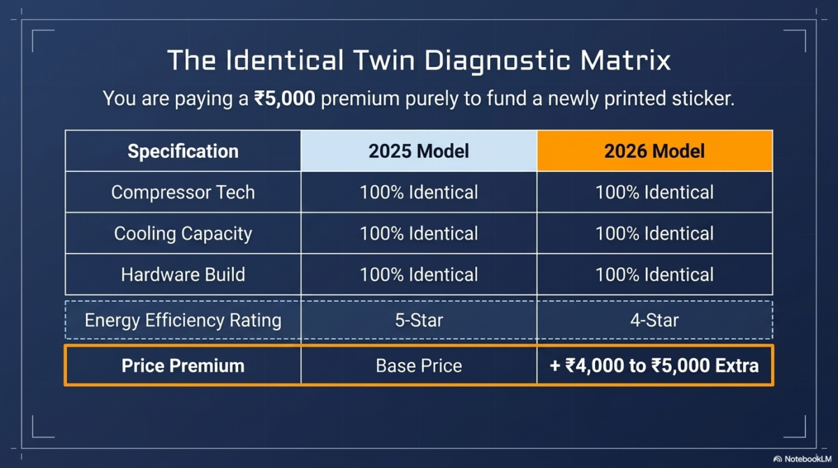 Internal view of a dual rotary inverter AC compressor for energy efficient cooling.