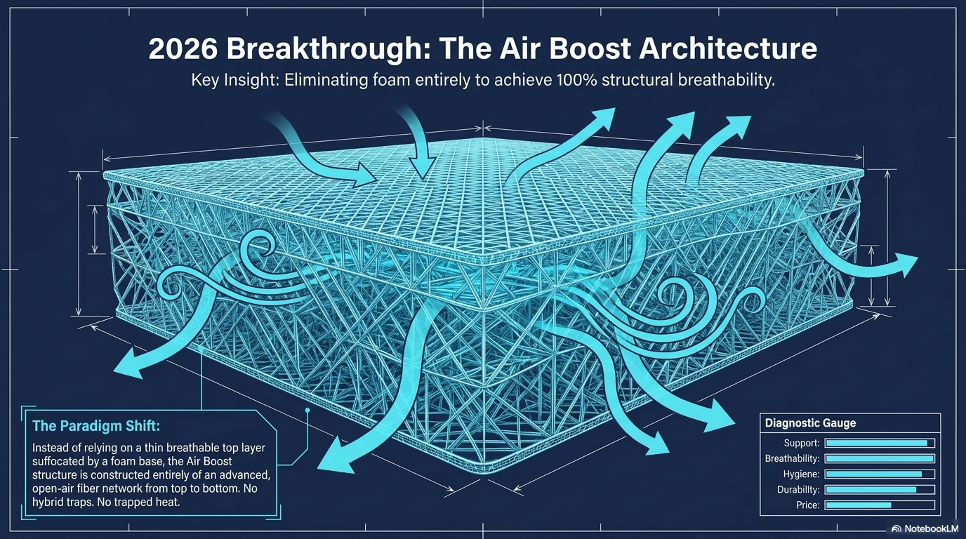 2026 Air Boost architecture with 100% structural breathability fiber network