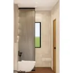 Warm neutrals and recessed storage — bathroom design, view 4