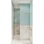 Mint green and white walls — bathroom design, view 3