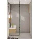 Grey tones and a glass shower screen — bathroom design, view 2