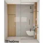 Grey tones and a glass shower screen — bathroom design, view 3