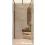 Patterned feature wall and grey tones — bathroom design, view 3